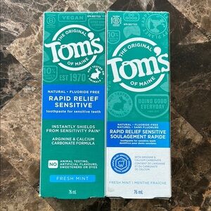 NEW bundle of two Tom's of Maine Rapid Relief Sensitive Toothpaste